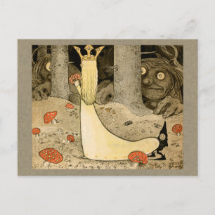 John Bauer Princess Daga and the troll CC0807 Postcard