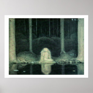 John Bauer Princess Tuvstarr Looks For Her Heart Poster