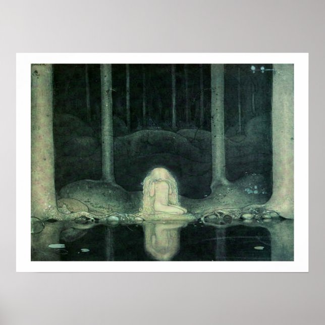 John Bauer Princess Tuvstarr Looks For Her Heart Poster (Front)