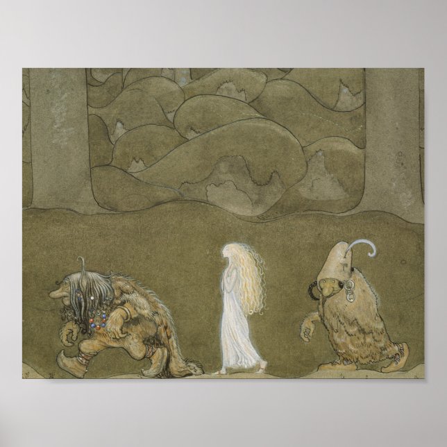 John Bauer - The Princess and the Trolls Poster (Front)