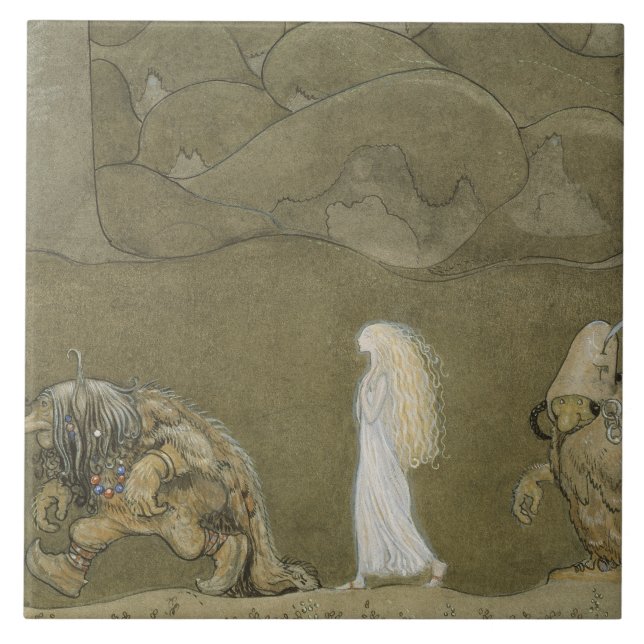 John Bauer - The Princess and the Trolls Tile (Front)
