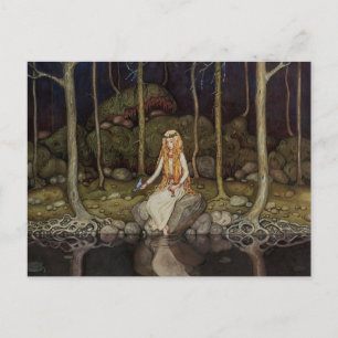 John Bauer The Princess in the Forest Postcard