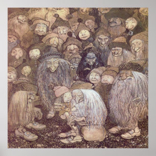 John Bauer Troll Art Poster