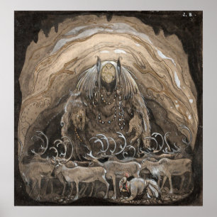 John Bauer - Vintage fairytale art Poster