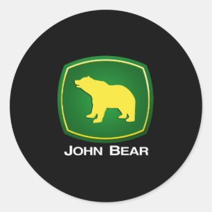 John Bear Classic Round Sticker