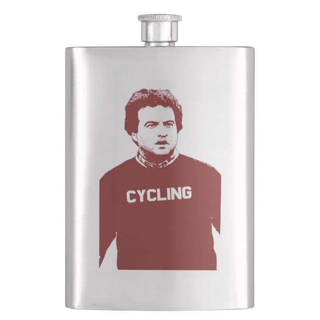 John Belushi Cycling Hip Flask (Front)