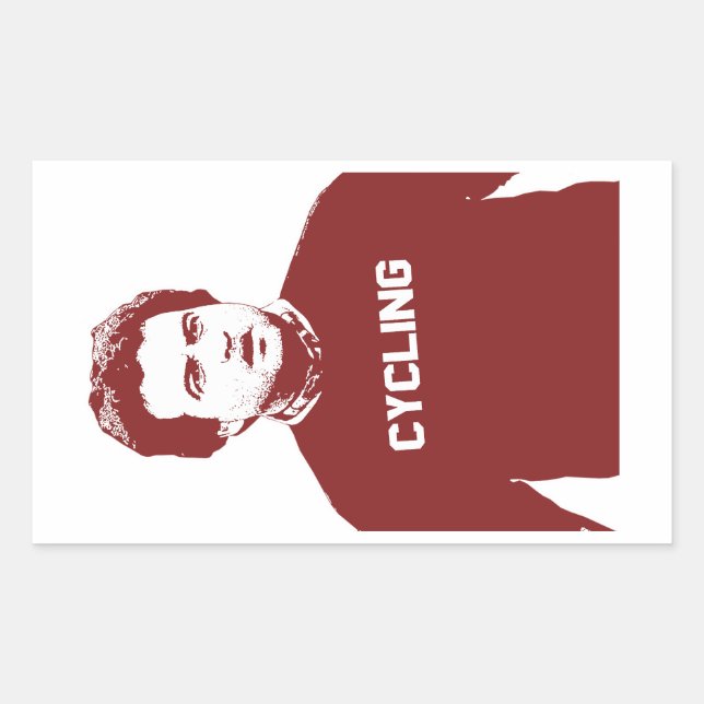 John Belushi Cycling Rectangular Sticker (Front)