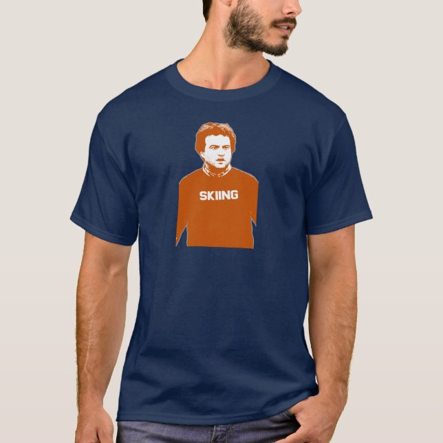 John Belushi Skiing T-Shirt (Front)