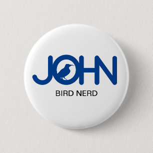 John Bird Nerd 6 Cm Round Badge