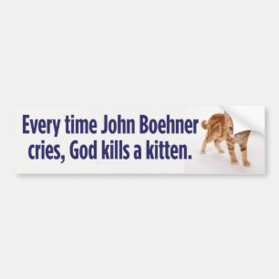 John Boehner Cries Bumper Sticker