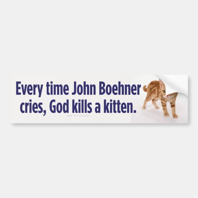 John Boehner Cries Bumper Sticker (Front)