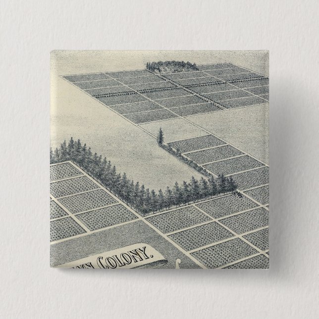 John Brown Colony, Madera, California 15 Cm Square Badge (Front)