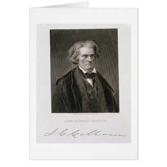 John Caldwell Calhoun, engraved by Henry Bryan Hal (Front)