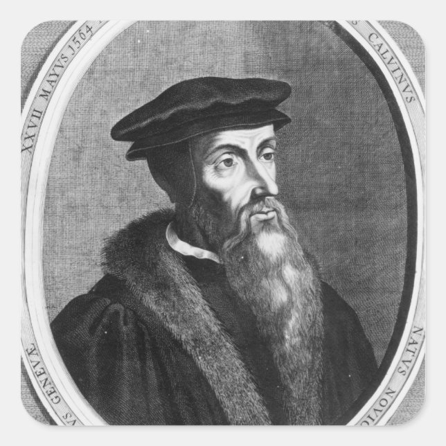 John Calvin Square Sticker (Front)