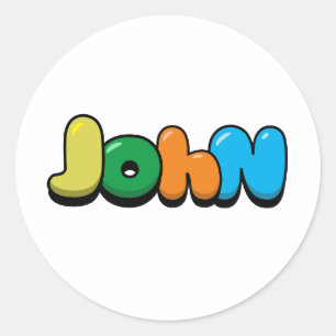 John Classic Round Sticker