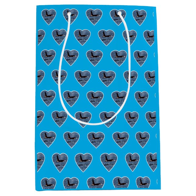 John Coe Orca Killer Whale Blue Medium Gift Bag (Front)