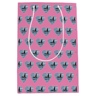 John Coe Orca Killer Whale Pink Gift Bag