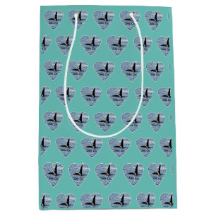 John Coe Orca Killer Whale Teal Gift Bag
