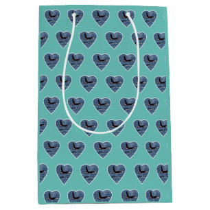 John Coe Orca Killer Whale Teal Medium Gift Bag