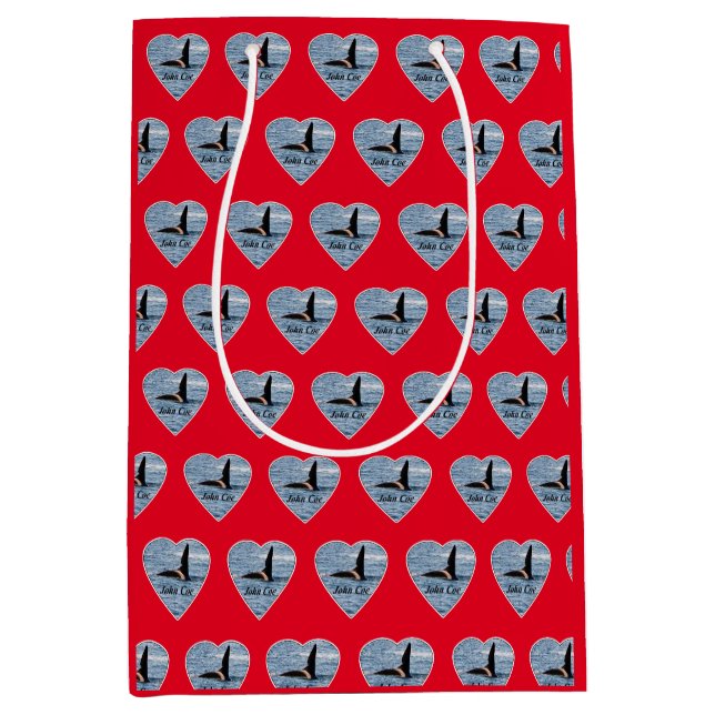 John Coe Red Orca Personalized Marine Wildlife Art Medium Gift Bag (Front)
