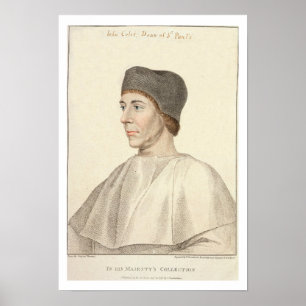 John Colet (c.1467-1519), Dean of St. Paul's engra Poster
