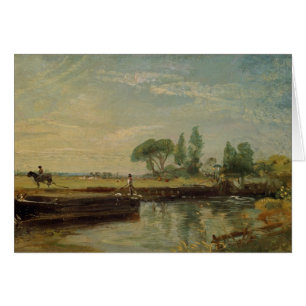 John Constable A Barge below Flatford Lock, c.18