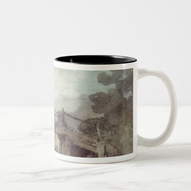 John Constable | A Bridge over the Stour Two-Tone Coffee Mug (Right)