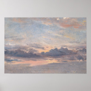 John Constable - A Cloud Study, Sunset Poster