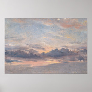 John Constable - A Cloud Study, Sunset Poster