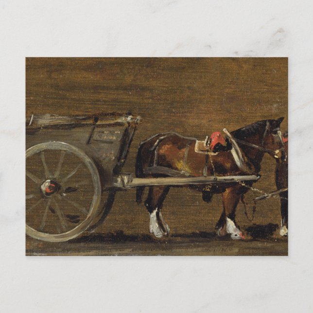 John Constable | A Farm Cart with two Horses in Ha Postcard (Front)