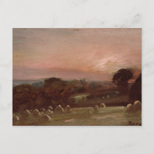 John Constable A Hayfield near East Bergholt at Postcard