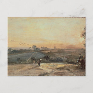 John  Constable   Autumnal Sunset Postcard