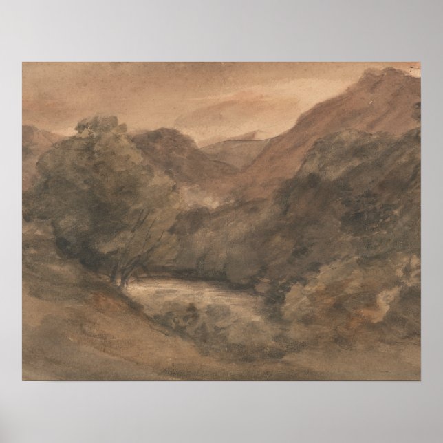 John Constable - Borrowdale- Evening after a Fine Poster (Front)