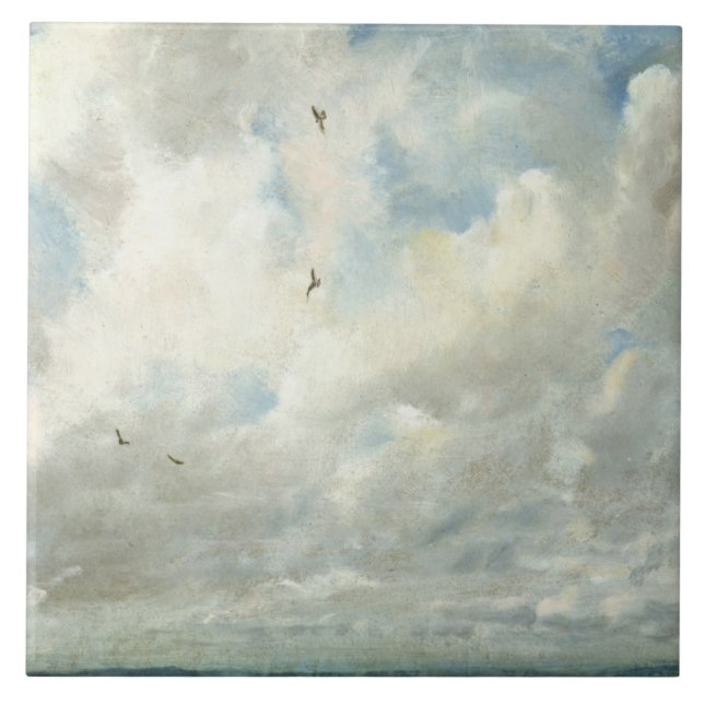 John Constable | Cloud Study, 1821 (oil on paper l Tile (Front)