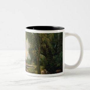 John Constable Dedham Lock and Mill, 1820 Two-Tone Coffee Mug