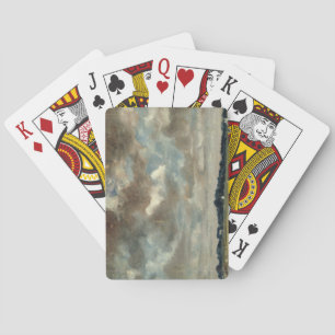 John Constable Extensive Landscape with Grey Clo Playing Cards