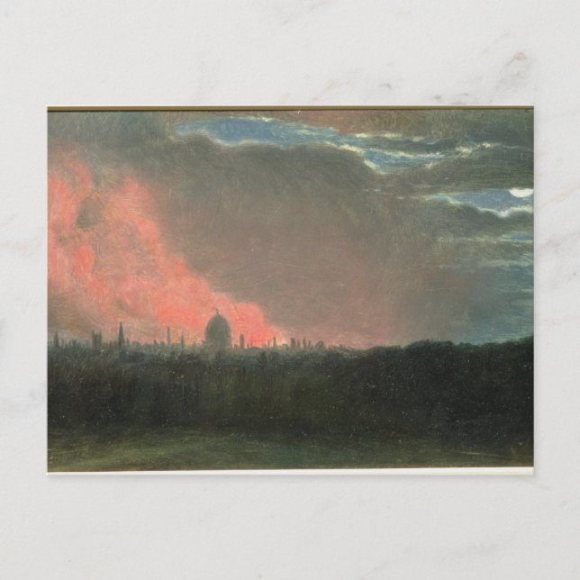 John Constable | Fire in London seen from Hampstea Postcard (Front)