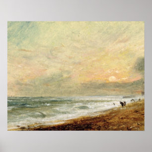John Constable Hove Beach, c.1824 (oil on paper Poster
