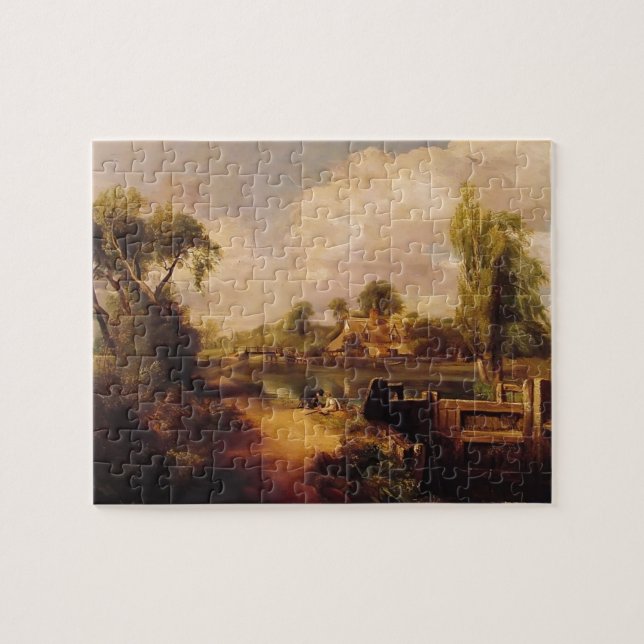 John Constable- Landscape: Boys Fishing Jigsaw Puzzle (Horizontal)