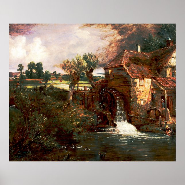 John Constable - Parham Mill (Modified) Poster (Front)