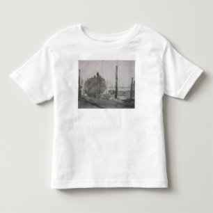 John Constable River Scene with Vessel at Sunset Toddler T-Shirt
