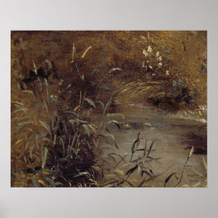 John Constable Rushes by a Pool, c.1821 (oil on Poster