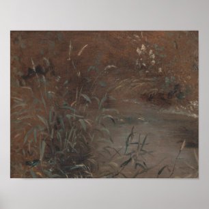 John Constable - Rushes by a Pool Poster