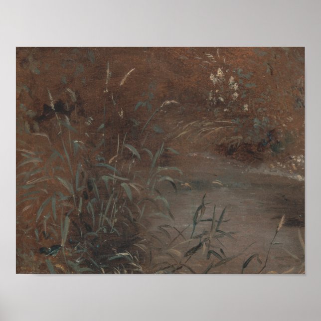 John Constable - Rushes by a Pool Poster (Front)