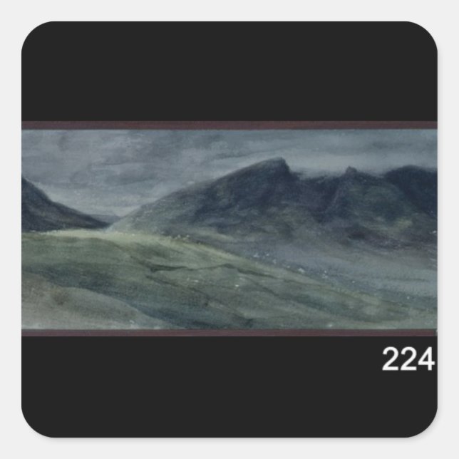 John Constable | Saddleback and Part of Skiddaw Square Sticker (Front)