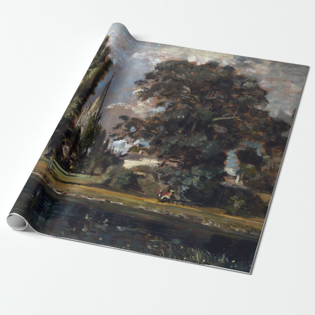 John Constable Salisbury Cathedral and Leadenhall Wrapping Paper (Unrolled)