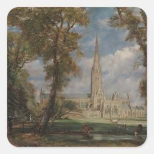 John Constable   Salisbury Cathedral from the Bish Square Sticker