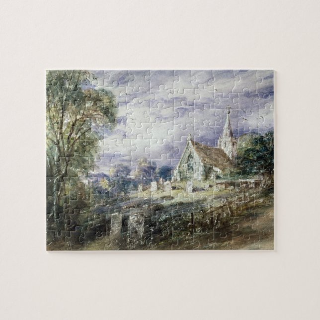 John Constable | Stoke Poges Church Jigsaw Puzzle (Horizontal)