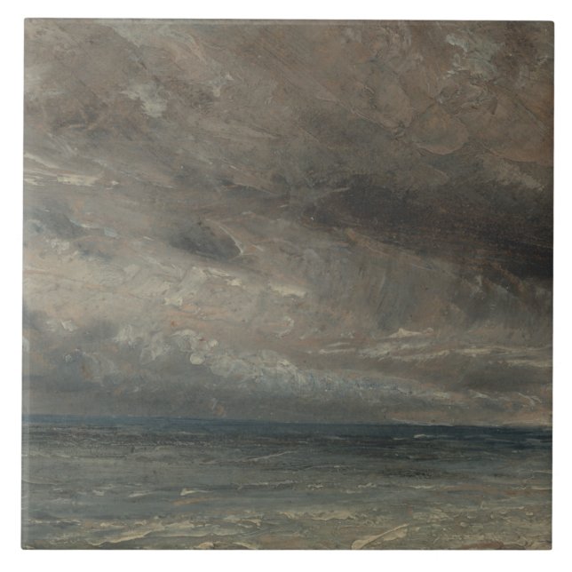 John Constable - Stormy Sea, Brighton Tile (Front)
