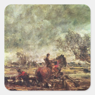 John Constable Study for The Leaping Horse Square Sticker